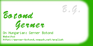 botond gerner business card